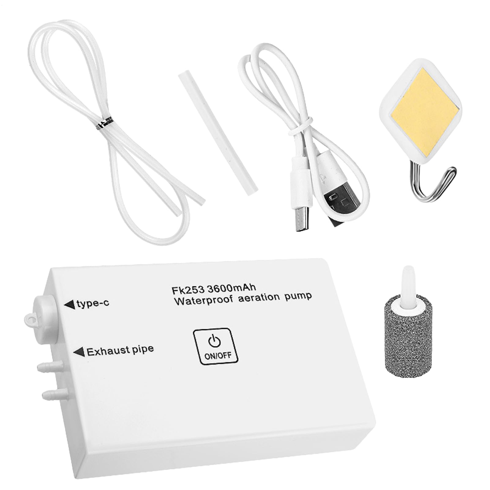 Bomba De Aire para Acuario Burbujeador Ajustable Silencioso con USB para | Aerador para Estanques Piscinas Plantas Hidropónicas Interior Exterior