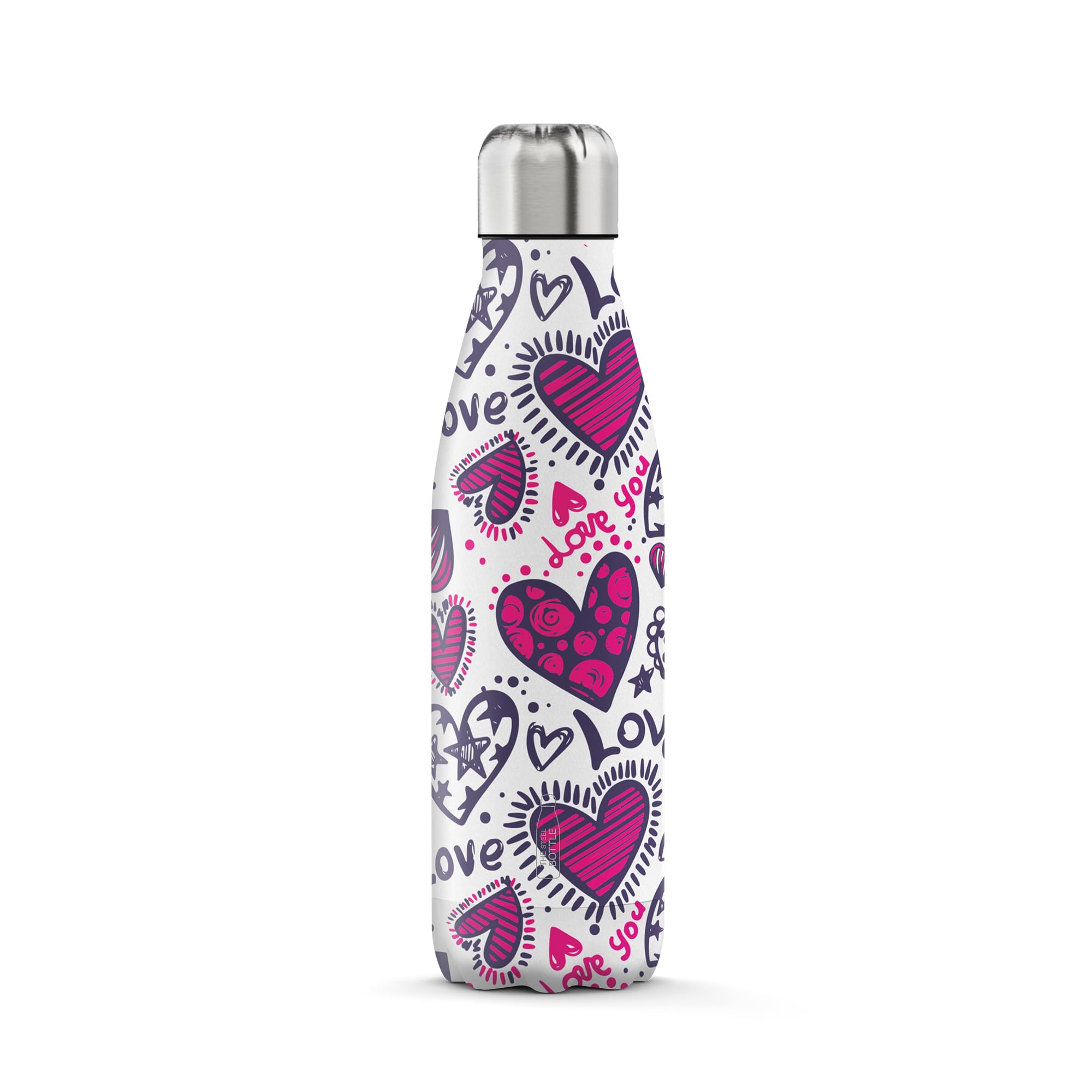 The Steel Bottle - Bottiglia termica in Acciaio Inox, Isolamento sottovuoto a doppia parete, Capacità 500 ml, Chiusura Ermetica, borraccia portatile