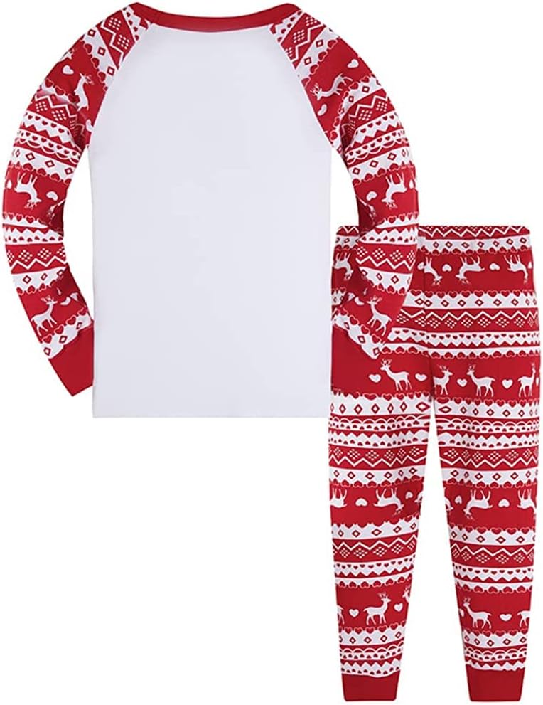 Little Boys Girls Christmas Pajamas Sets Reindeer Santa Claus 100% Cotton 2 Piece Toddler Clothes Kids Pjs Sleepwear - Image 2