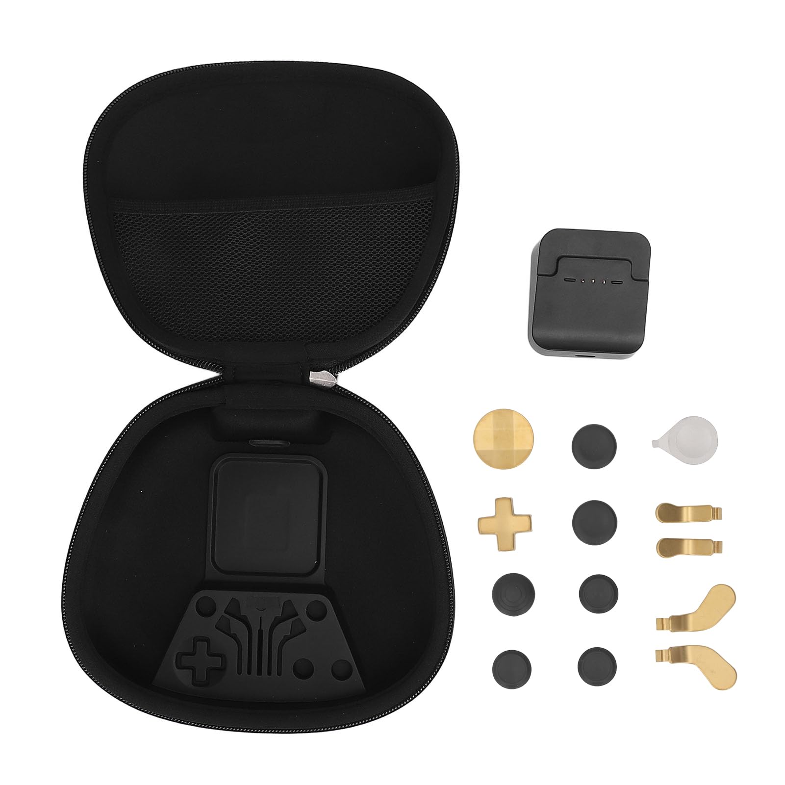 Thumbsticks für Series 2 und Series 2 Core, Anpassbares Gaming-Zubehör mit Paddles und D-Pads, Perfekt für Gamer, 6 Thumbsticks, Edelstahl, Schwarz