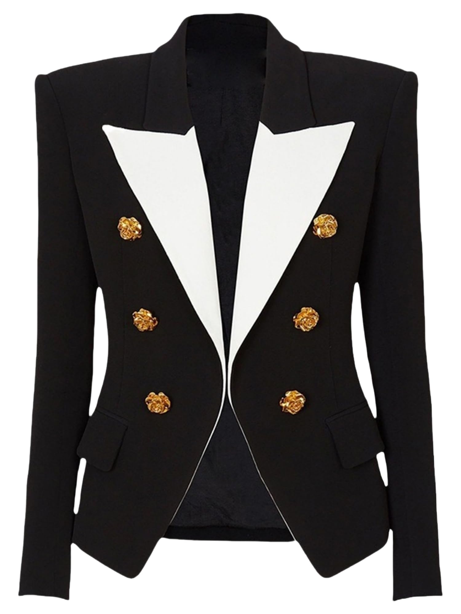 Women Blazer 2025 Long Sleeve Ladies Black Blazer Coat Vintage Fashion Slim Suit Jacket