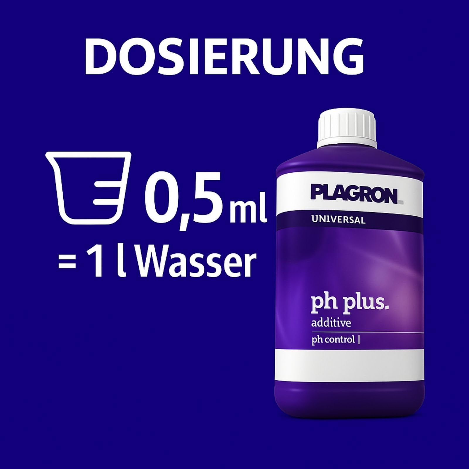 Weedness Plagron pH+ Plus 500 ml + pH-Messgerät - pH-heber Grow Anbau Indoor Dünger Pflanzen Blumen Granulat Ph Plus Flüssig Heben