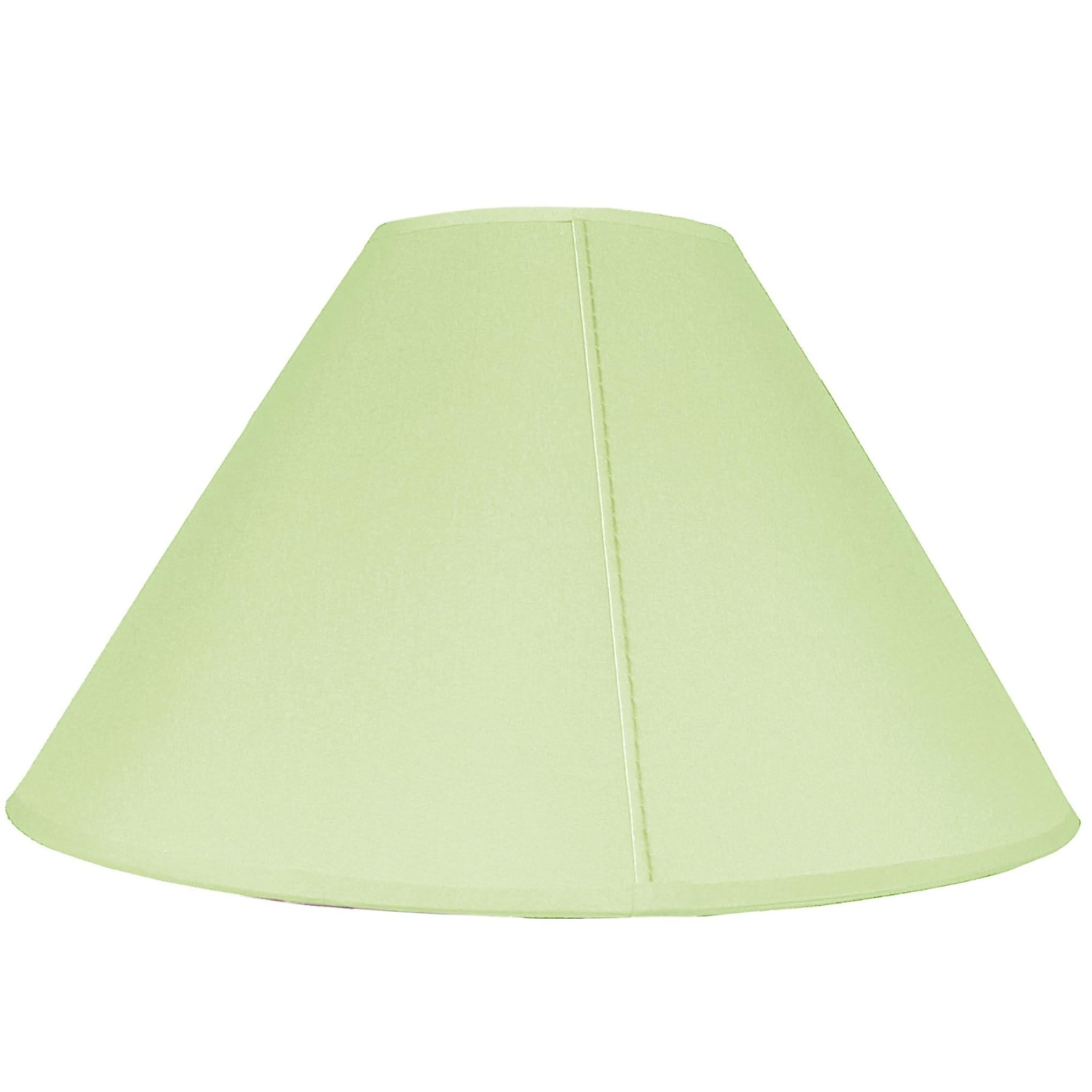 Cotton Coolie Lampshade, 14 Inch (35cm) – Dual Shade Ring, Ceiling Pendant or Table Lamp (Sage)