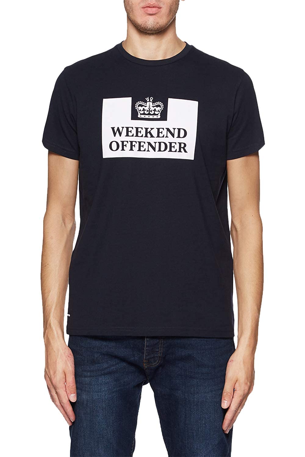 Weekend Offender Prison T-Shirt in Navy Large