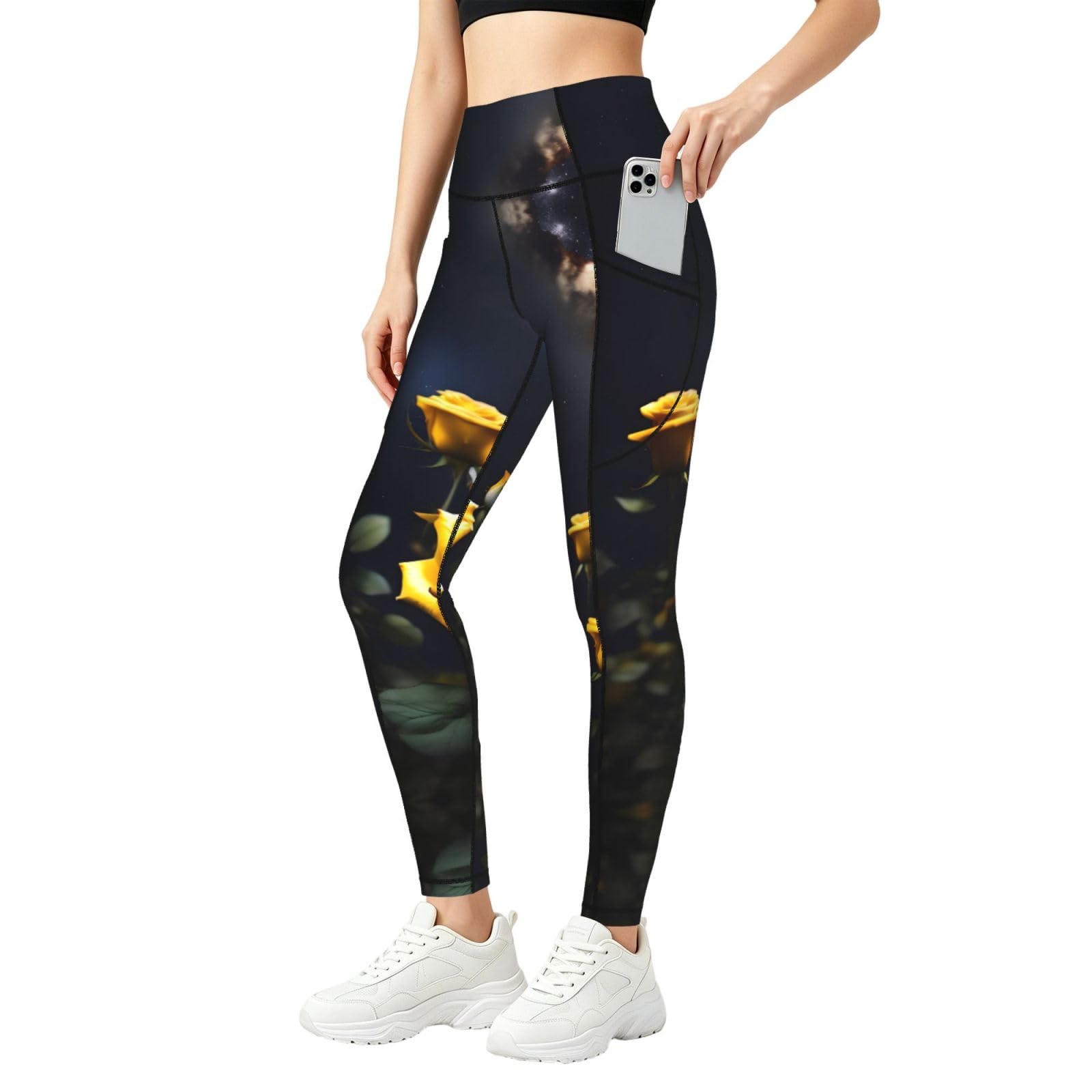 Mallas de deporte para uso diario leggings cómodos estampados florales 8