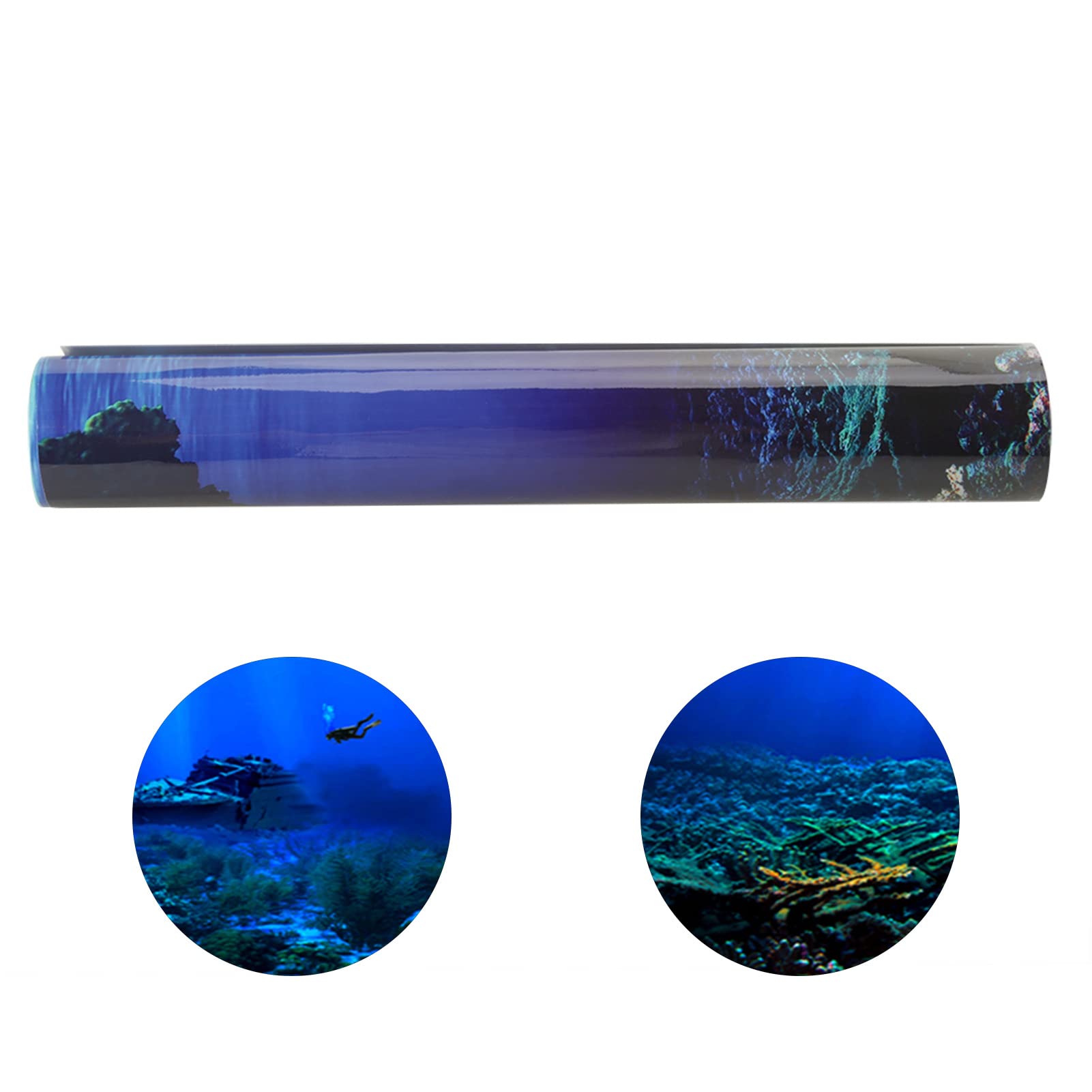 Póster Adhesivo para Pecera Seaworld, Resistente Al Agua, Duradero, Fácil de Limpiar, Pegatina Decorativa para Acuario para un Aura Hermosa (122 * 61cm)