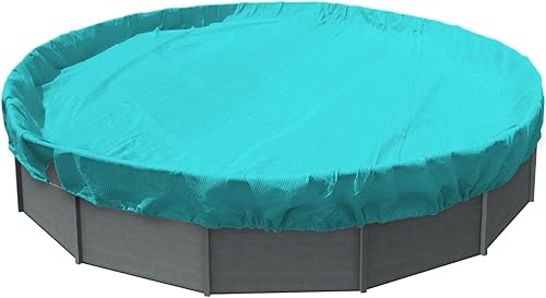 Miniatura 23 de TANG Cubiertas redondas de 16 pies para piscina de 12 pies para tanque redondo sobre el suelo, cubiertas de piscina de hojas de invierno