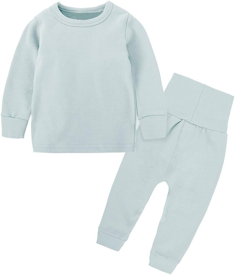 MYGBCPJS Little Boys Girls Cotton Pajamas Thermal Underwear Set Soft Warm Jammies PJS