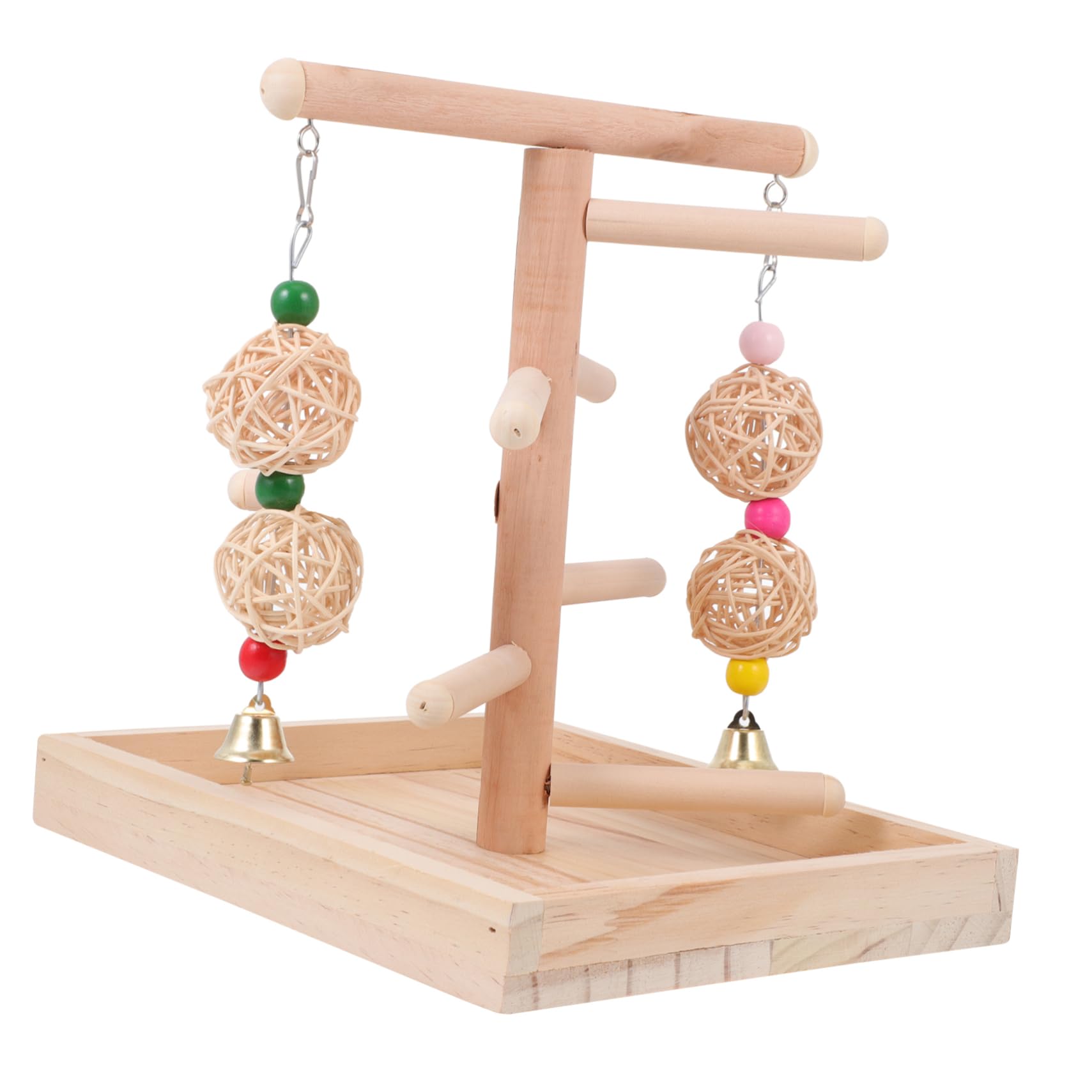 COLLBATH Perchoir à Oiseaux en Bois Support pour Cage, 1 Pièce