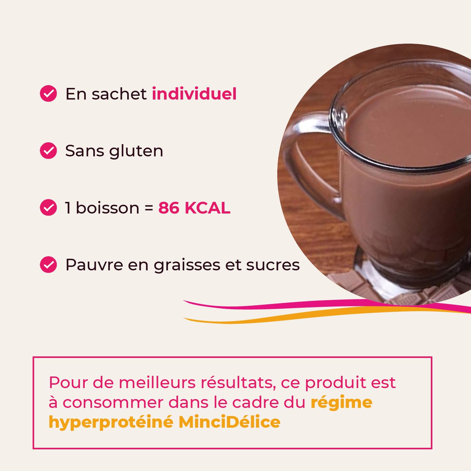 Bevanda proteica al gusto intenso di cioccolato - Confezione economica da 30 buste per ricostituire - Bevanda dimagrante