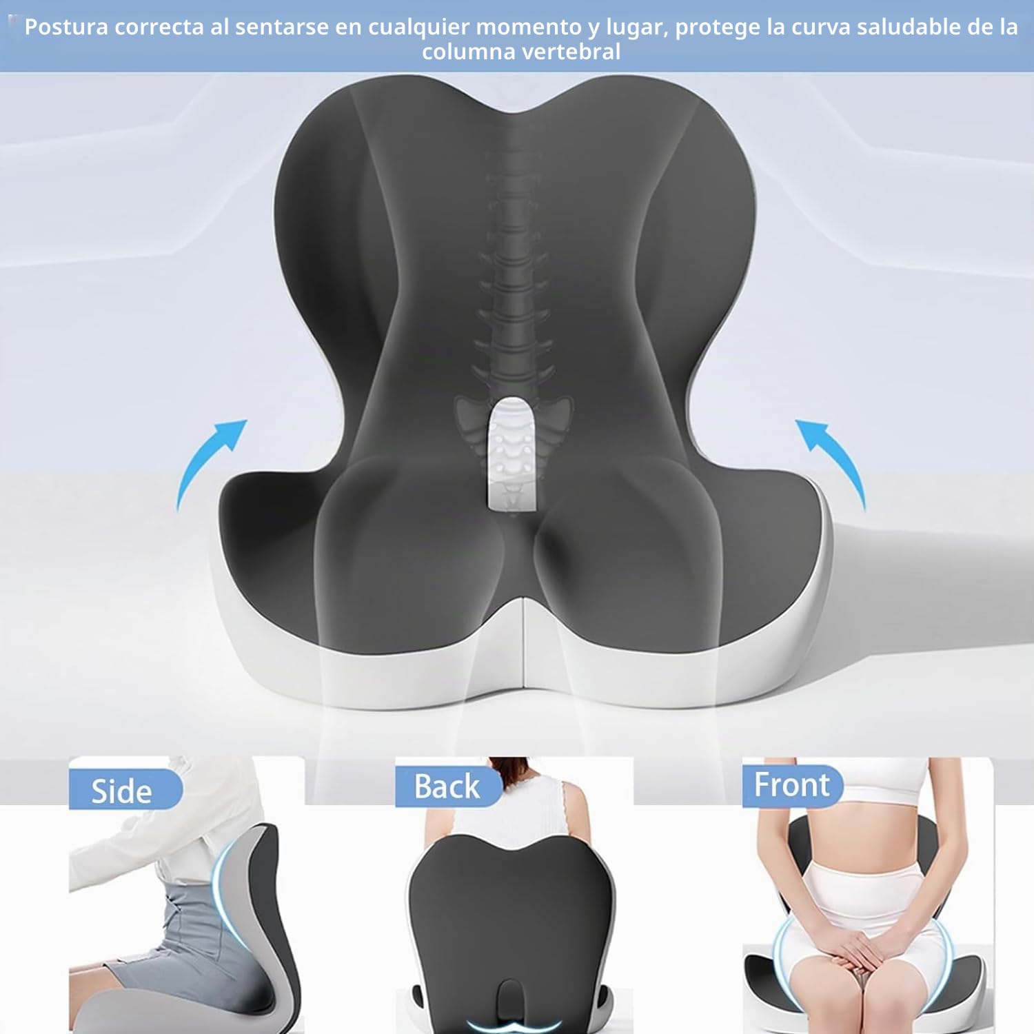 Cojin Silla Oficina,Cojin coxis ortopedico,Adecuado para Uso en sillas de Oficina, automóviles, sillas de Ruedas y en el hogar