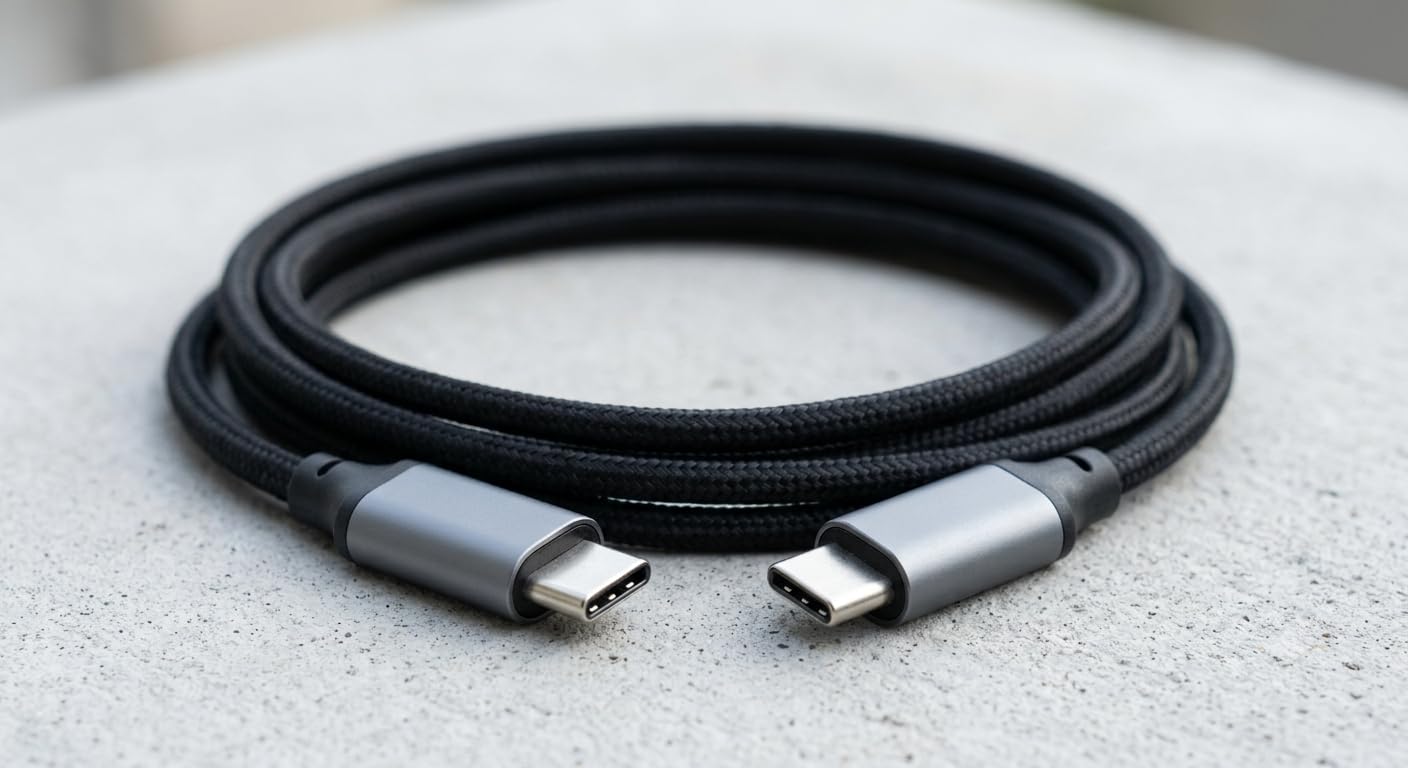 USB-C to USB-C Cable 1 Metre, Braided | Nylon Braided, 1 m Length-image-30
