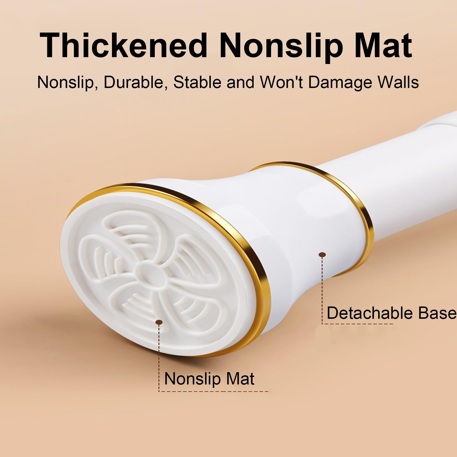 Tringle Rideau à Ressort Sans Perçage, Barre Rideau de Tension en Acier Inoxydable, Antidérapante pour Salle de Bain Dressing Buanderie(Silver,110-160cm/43-62in)