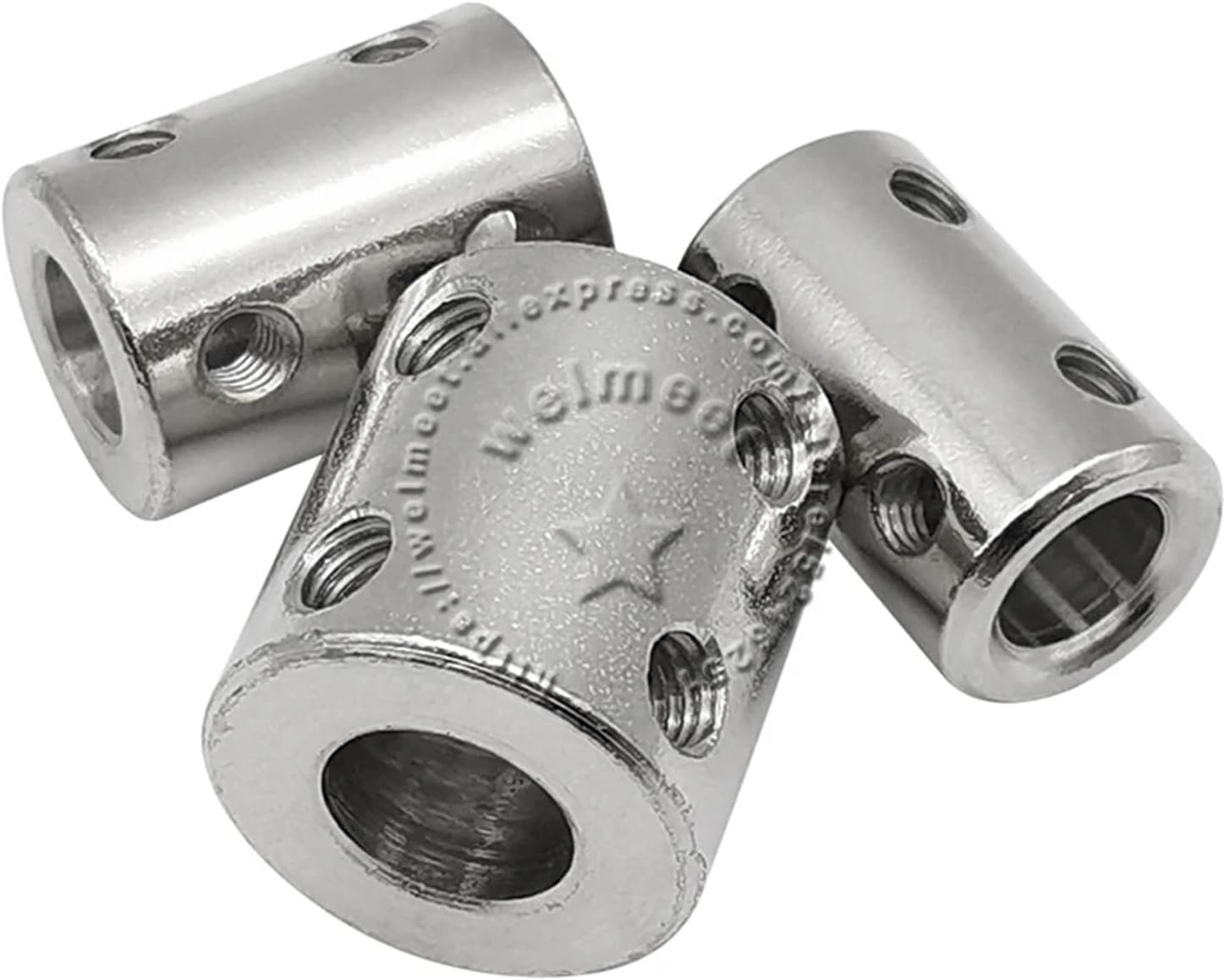 1pcs 3mm/3.17mm/4mm/5mm/6mm/6.35mm/7mm/8mm/10mm/12mm Rigid Shaft Coupling Coupler Motor Connector Sleeve #45 Steel(3mm-8mm)