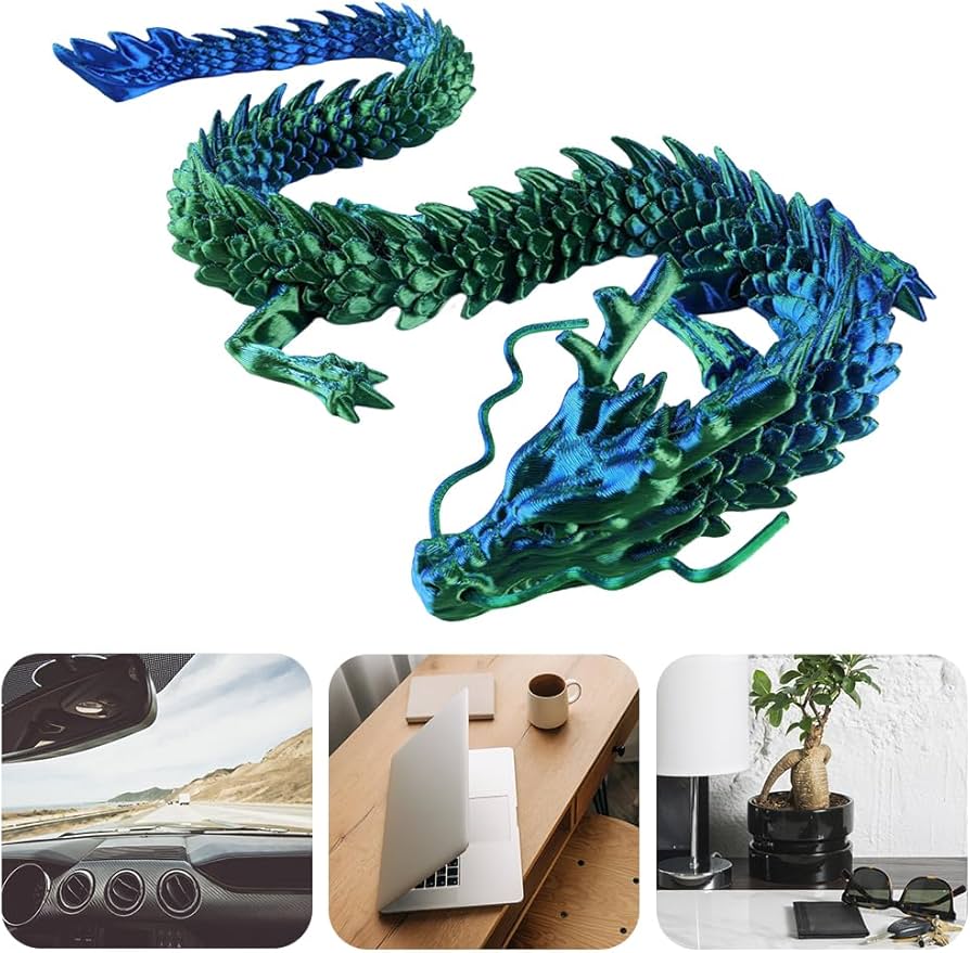 Amazon.co.jp: TBOLINE 3Dプリントドラゴン、17.7インチ クリスタル