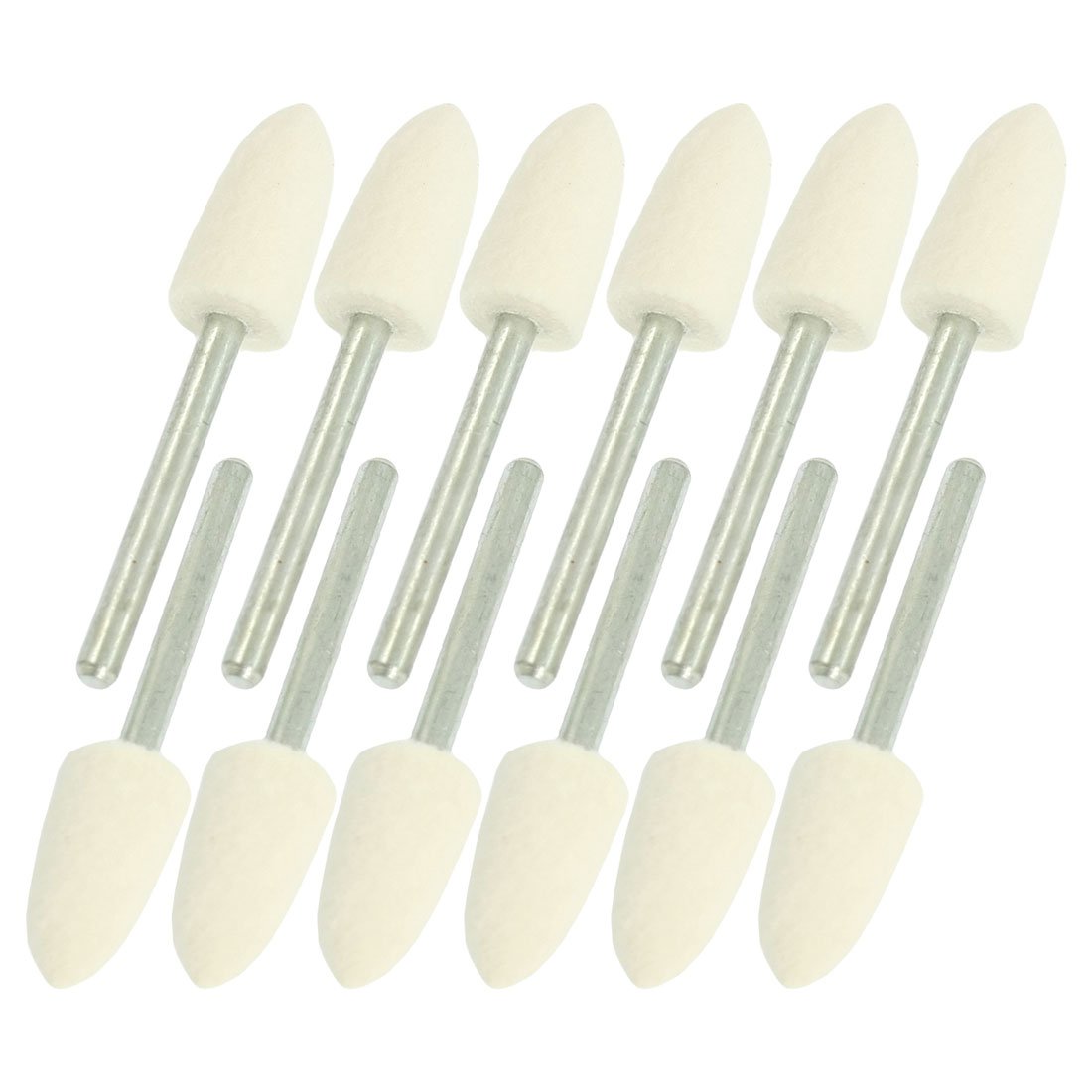 Aexit 12 Pcs Abrasives Polishing Buffing Tool 8.5mm Conical Mounted Felt bo-bs 3mm Drill Hole Model:54as297qo487