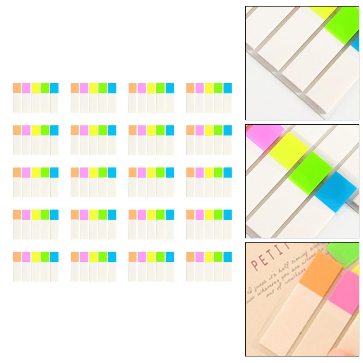 Lurrose Lot De 60 Étiquettes D'Index Bandes De Marqueurs En Papier Onglets Surligneurs Pour Classeurs Étiquettes Autocollantes Papeterie Étiquettes Adhésives Transparentes Roses
