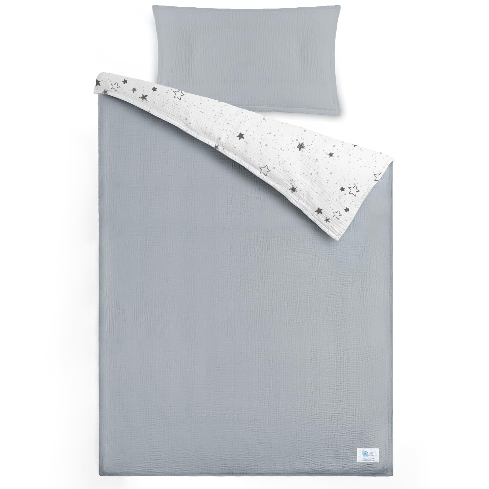 lulumoon Kinderbettwäsche 100x135: Bettbezug 100x135 + Kissenbezug 40x60cm aus Baumwolle Oeko-TEX Standard – Leicht und Komfortabel Bettwäsche Set für Kinder