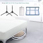 Kit d'accessoires de remplacement Compatible avec ILIFE V3 V3s V5 V5s V5s pro Nettoyeur à vide robot, 1 Filtre primaire+3 Pro Filtres à vide robot+6 pinceaux latéraux