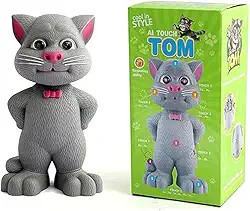 Gato Falante Interativo com Sensor de Toque – Repete Fala, Pisca os Olhos e Reage ao Toque | Brinquedo Educativo e Divertido para Crianças | Presente Inteligente Infantil