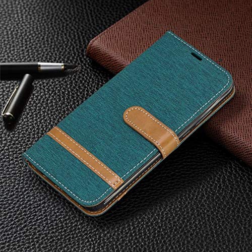 Flip Cases Denim Leather Case For Hυáωei Y6 Pró Y7 2018 Y9 2019 Y5P Y6P Y7P Y7A Nova 3E 4E 5i HÓNÓR 8C P Smart D07F (Green For Y7 2018)