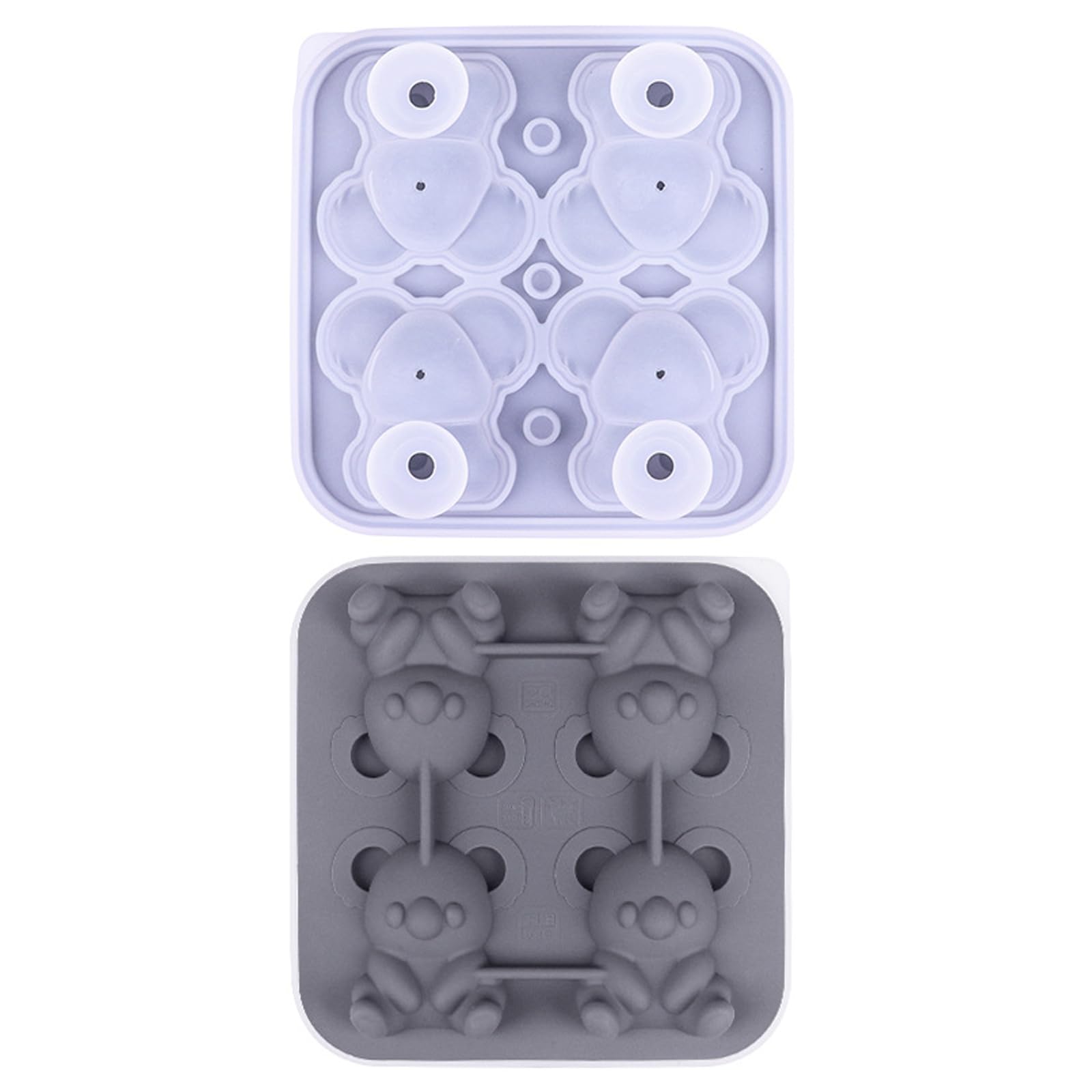 YTtkku Easily Release Ice Molds Flexible Silicone Ice Maker Unique Koala Shape Tray for Soup Freezers Wine Juices Enduring Mold for Whiskeys Cocktails Maker Small Trays for Freezers