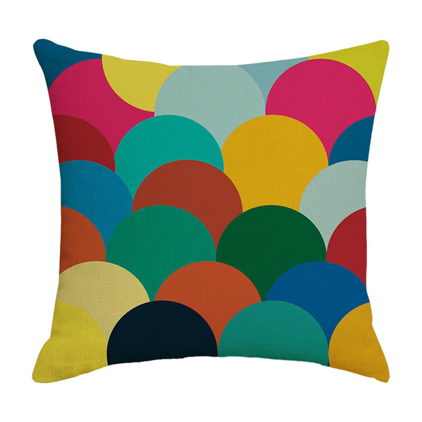 anwhriet Geometric Print Pillowcase 45x45cm, Breathable Polyester Cushion Cover for Sofa Bed, Moisture-Absorbing Decorative Pillow Case, All-Season Soft Home Decor Cushion Covers 45x45cm A
