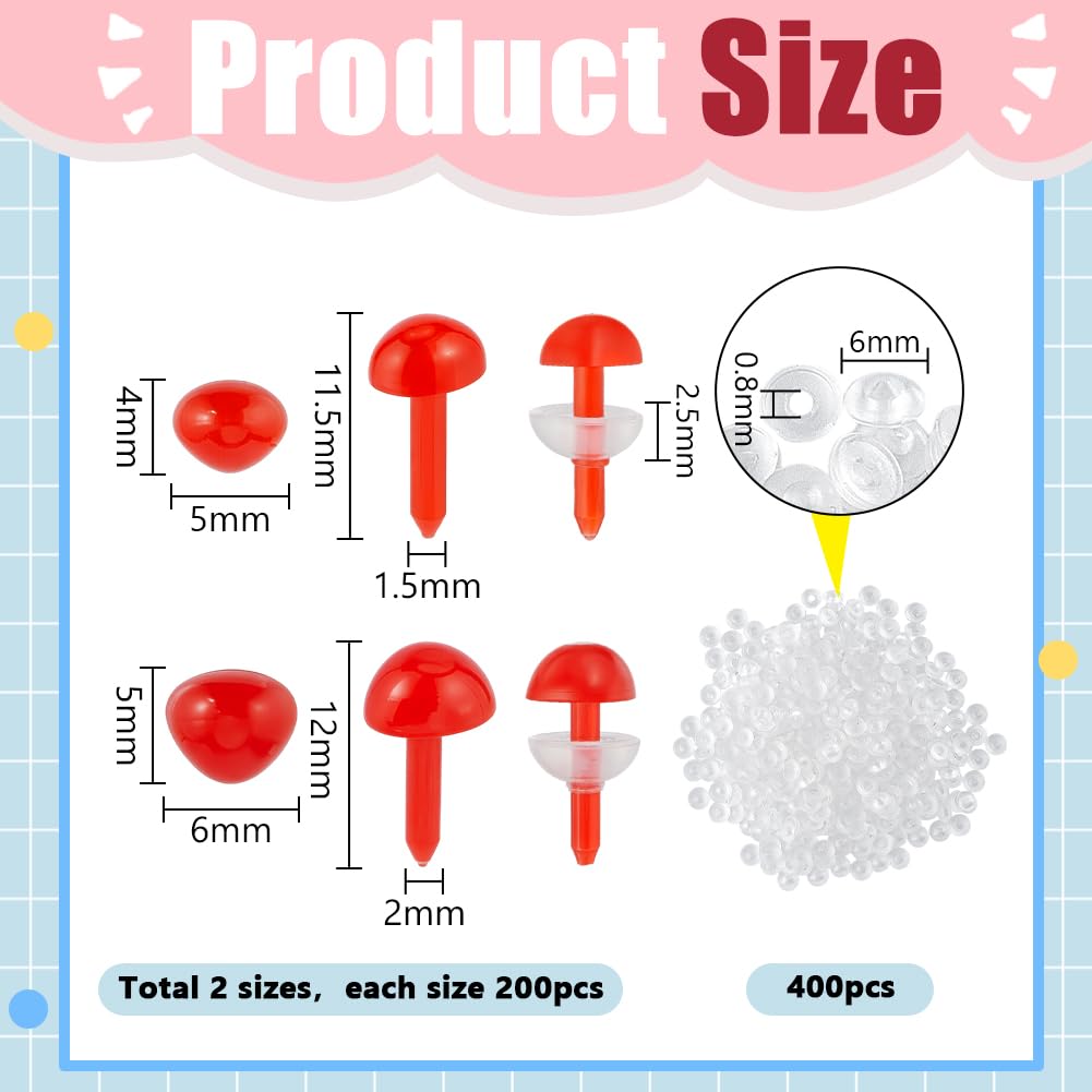 PH PandaHall 400pcs Red Safety Nose - Image 2