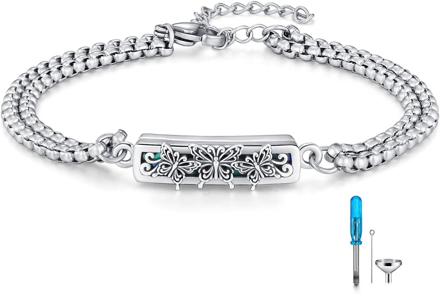 TUGHRA Ashes Bracelet for Women Urn Bracelet for Ashes 925 Sterling Silver Cremation Jewelry Memorial Gifts Keepsake Bracelet