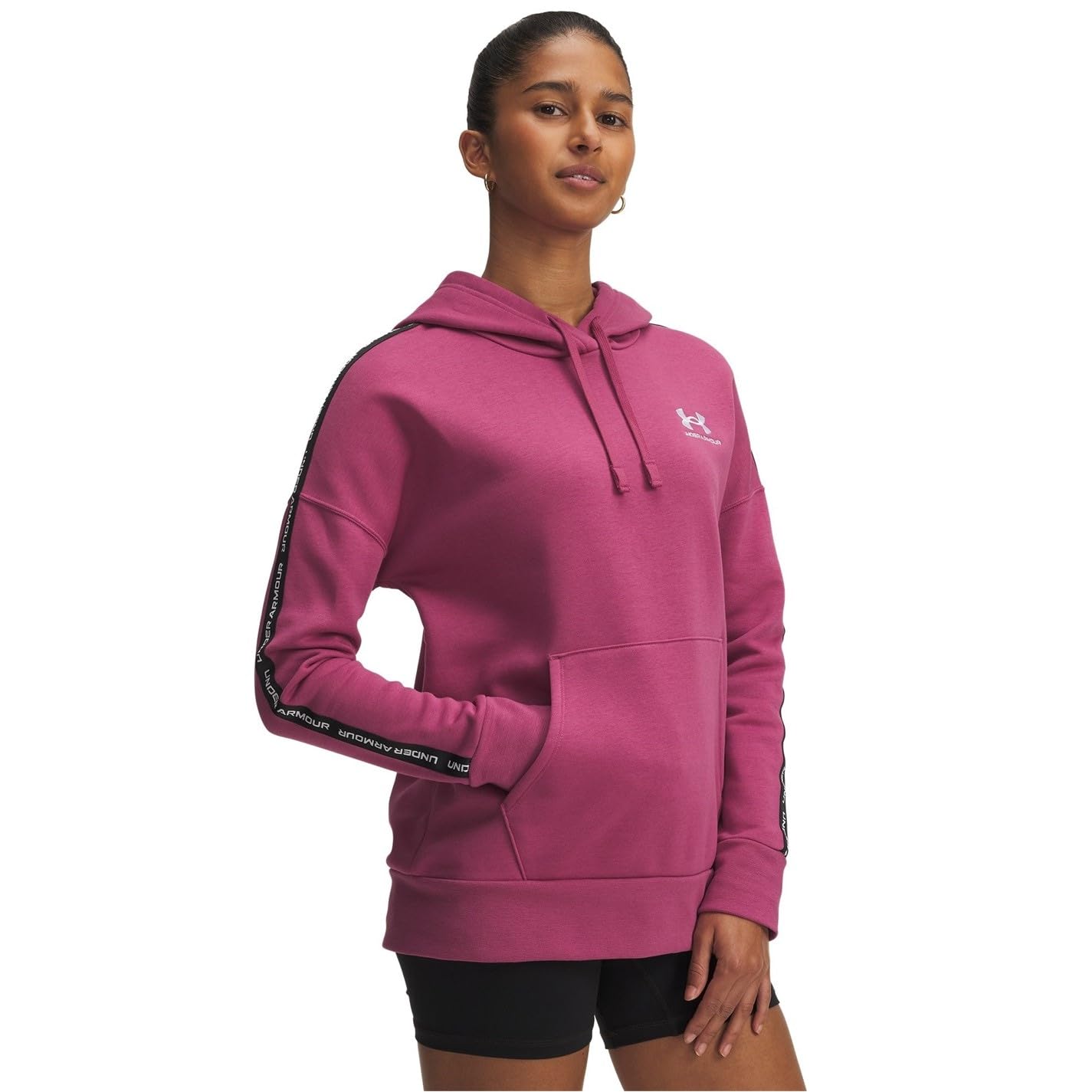 Under Armour Sweat à capuche en polaire pour femme, Fuchsia Dusk, 38