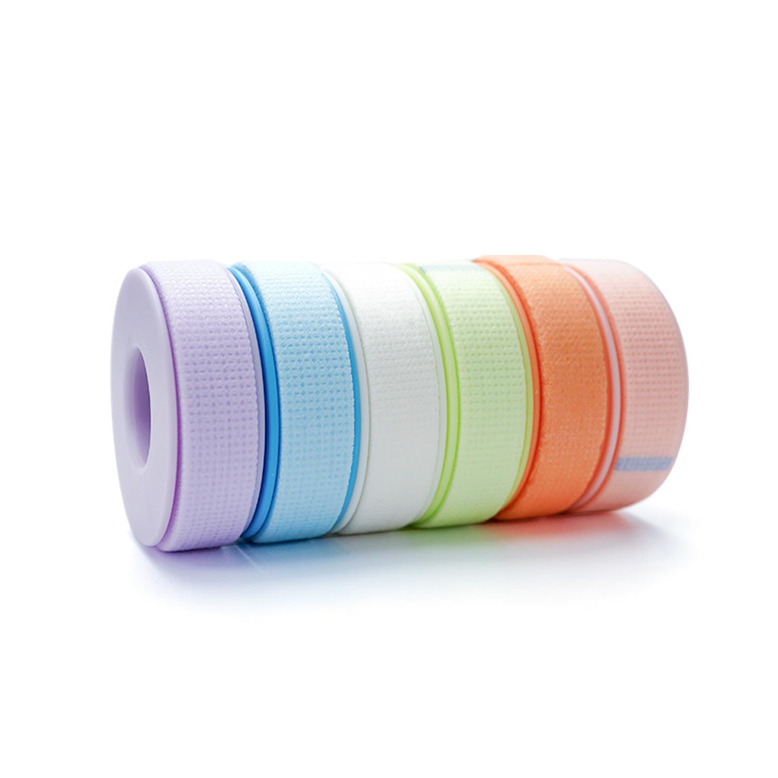 LKTFATD 3 Rolls of Eyelash Extension Tape, Micropore Tape, and Silicone Gel Tape in Green, Blue, and Pink - Image 3