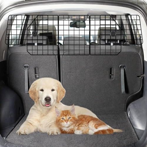 Feed Garden Adjustable Dog Car Barrier For Suvs,Cars,Vehicles, Trucks, Universal-Fit Pet Divider Gate Large Pet Barrier For Cargo Area 36.6" To 59" Width Black #TOP6