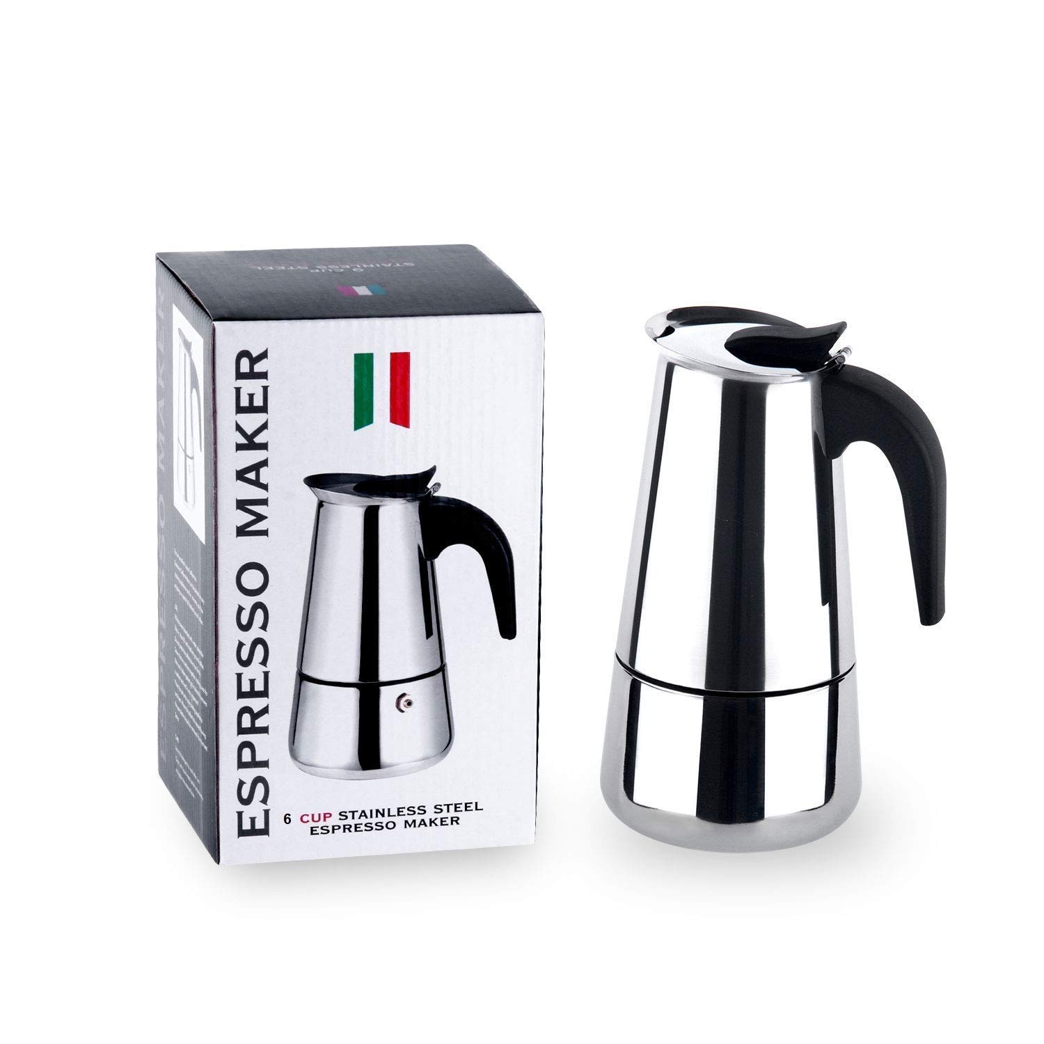NESTIC Stainless Steel Moka Pot - Espresso Maker -1