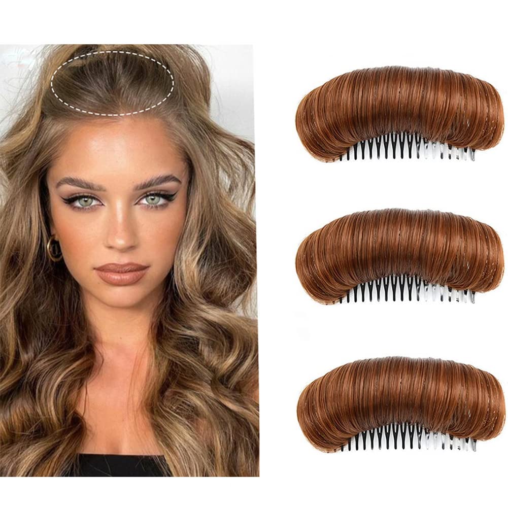3PCS Hair Bun Invisible False Hair Clip Hair Base Bump