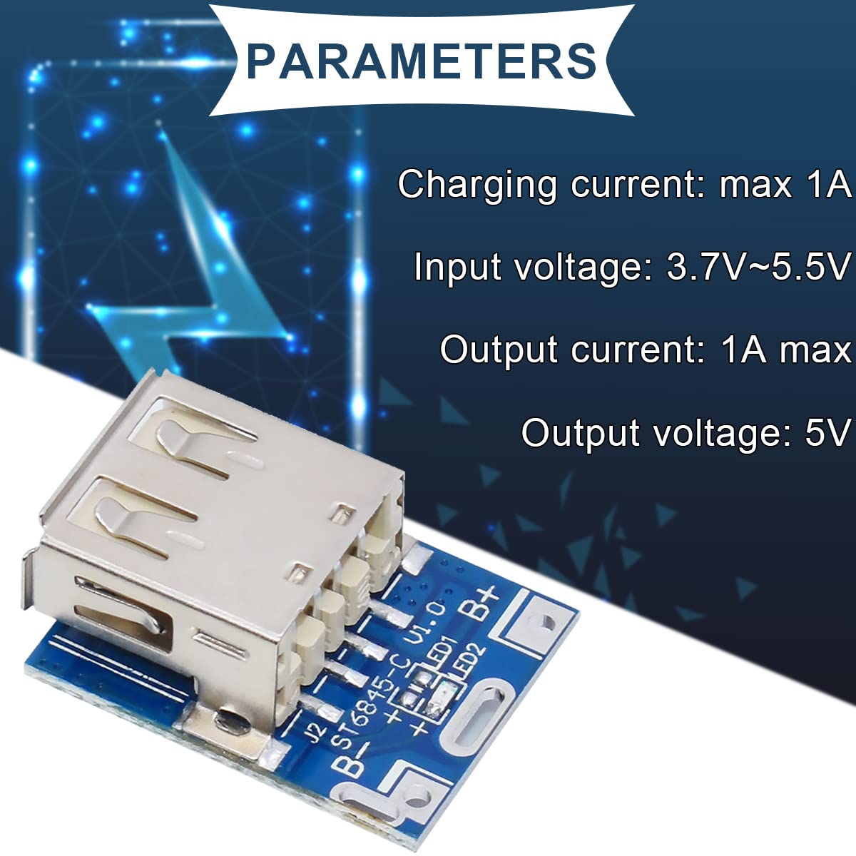 Amazon.co.jp: DAOKAI 10Pcs 5Vステップアップボードリチウム電池充電
