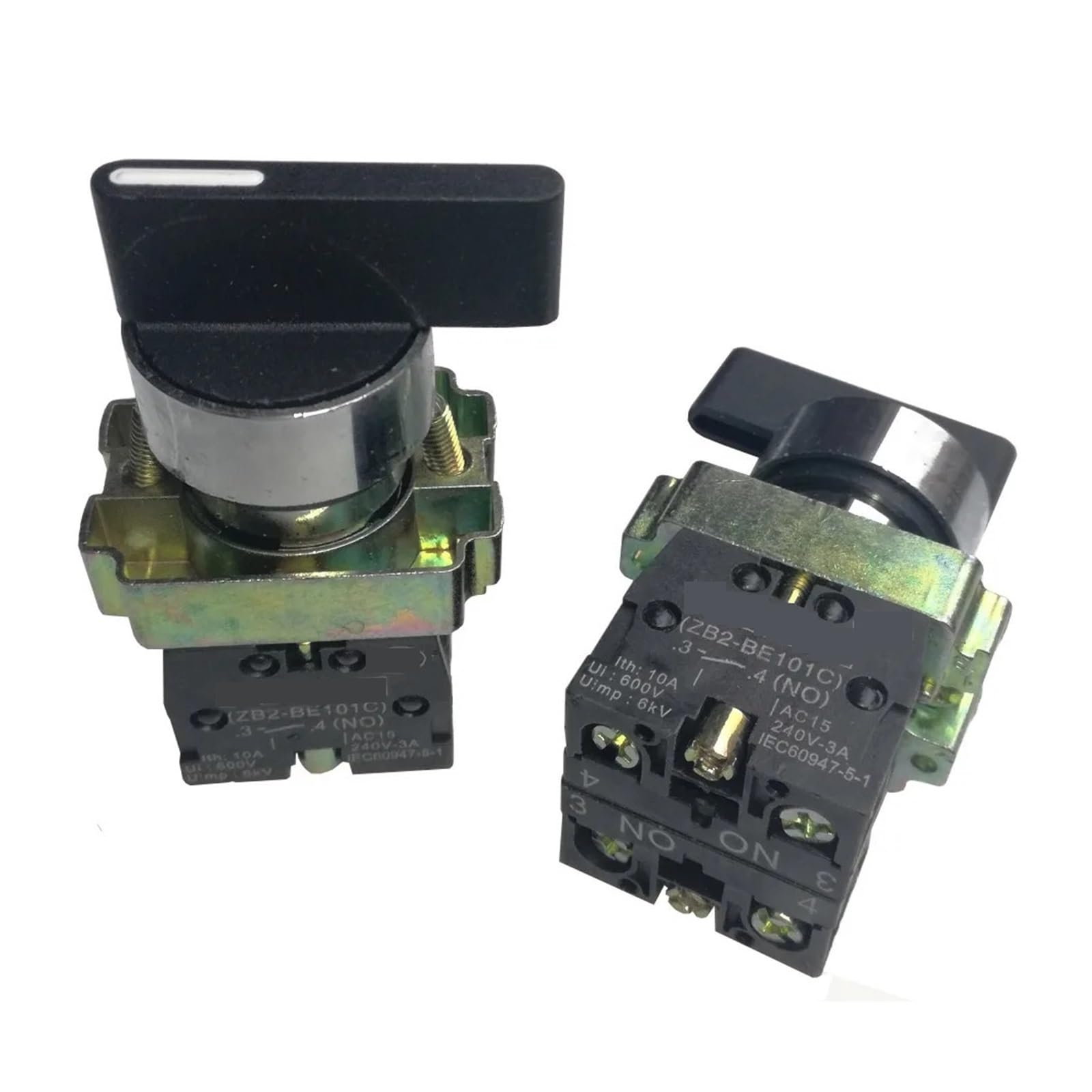 ZDVHOMCB Emergency Stop Switch 2pcs 240V 3A 22mm 1NC Red Mushroom Emergency Stop Latching Push Button Switch XB2BA42C ZB2-BE101C