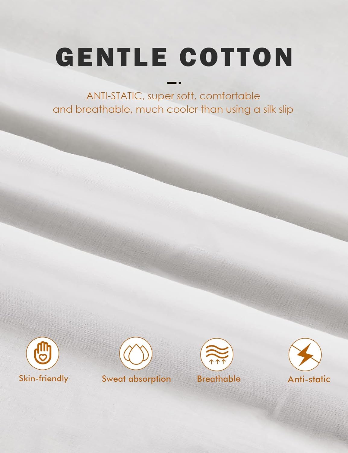 BEAUTELICATE Half Slip Skirt Extender 100% Cotton Vintage Underskirt with Lace Embroidery - Image 4