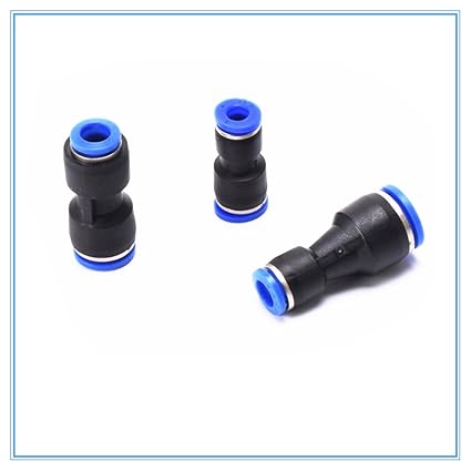 Shomy 8mm to 6mm : 5Pcs Pneumatic Fittings Push In Straight Reducer Connectors For Air Vacuum Water Hose Plastic Pneumatic Parts