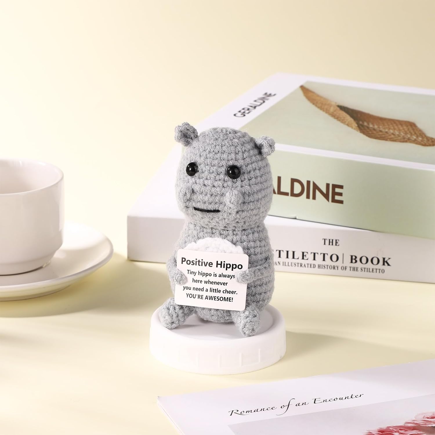 TOYMIS Emotional Knitted Crochet Positive Hippo image 4