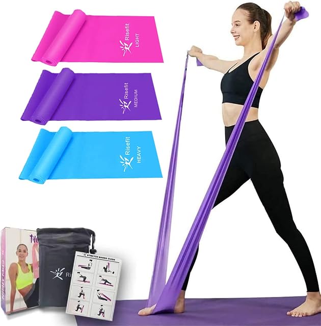 Long Resistance Bands Set,Non-Latex Yoga Resistance Bands,Exercise Bands Stretch Band Set for Physical Therapy, Strength Training, Yoga, Pilates, Stretching,Rehab (3pcs/5pcs)