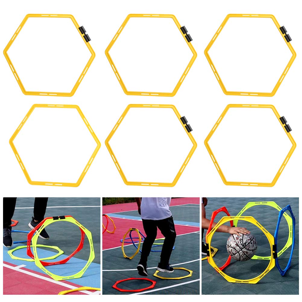 XHIKOWAT 6-teiliges Hexagon-Trainingsset – Agility-Ringe, Für Fußball, Basketball, Tennis, Geschwindigkeit & Beweglichkeit XHIKOWAT 6-teiliges Hexagon-Trainingsset – Agility-Ringe, Für Fußball, Basketball, Tennis, Geschwindigkeit & Beweglichkeit