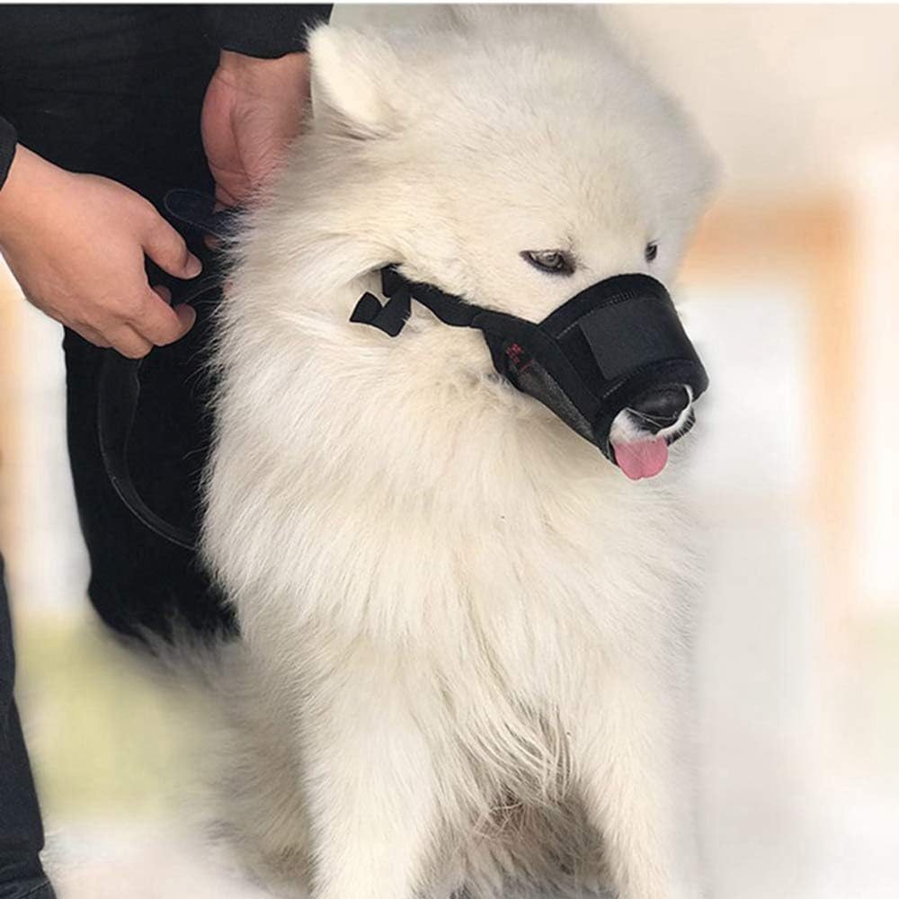 Dog Training Muzzle, Mesh and Nylon Dog Muzzle: Breathable, Durable, Adjustable Loop, Soft Pad - Train Your Dog to Stop Barking, Biting, and Chewing