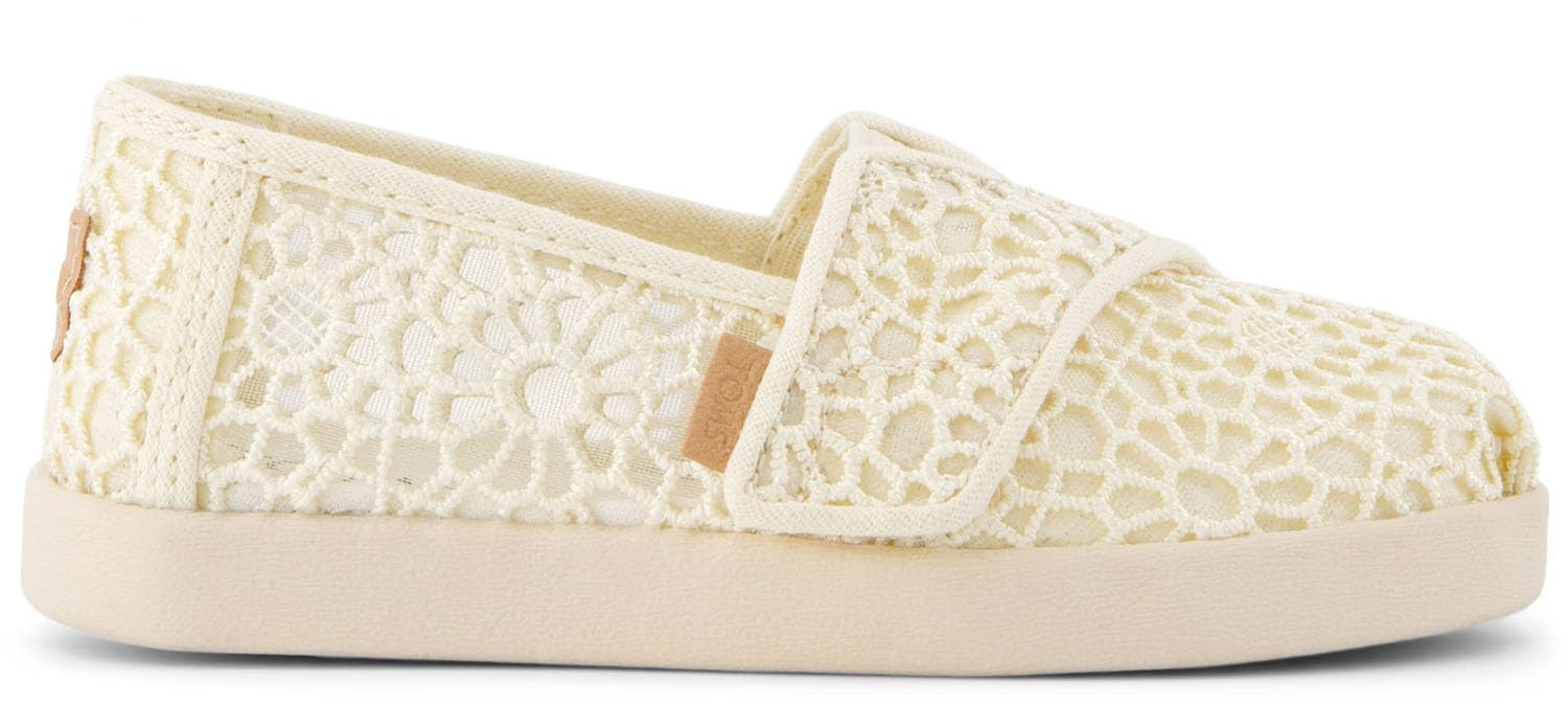 TOMS Classic Alpargata Kids Shoes - Comfortable & Breathable Textile Uppers with Elastic Gore - Easy Wear