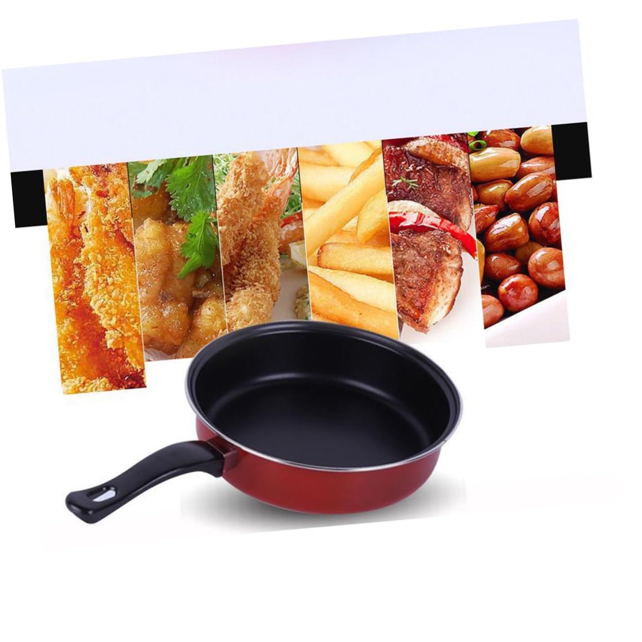 GALPADA Juego De Sartén Antiadherente Rojo 3 Piezas Sartenes y Ollas Para Sopa y Leche Utensilios De Cocina Hogar Uso Diario