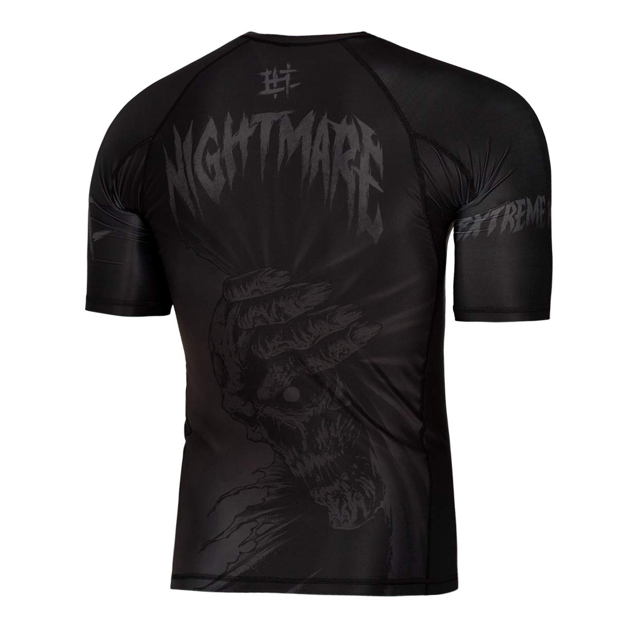 Kurzarm Rashguard, Herren-Sport-T-Shirt, Fitness-T-Shirt, Kompressionsshirt, Shortsleeve, Funktionsshirt Bodybuilding MMA Boxing