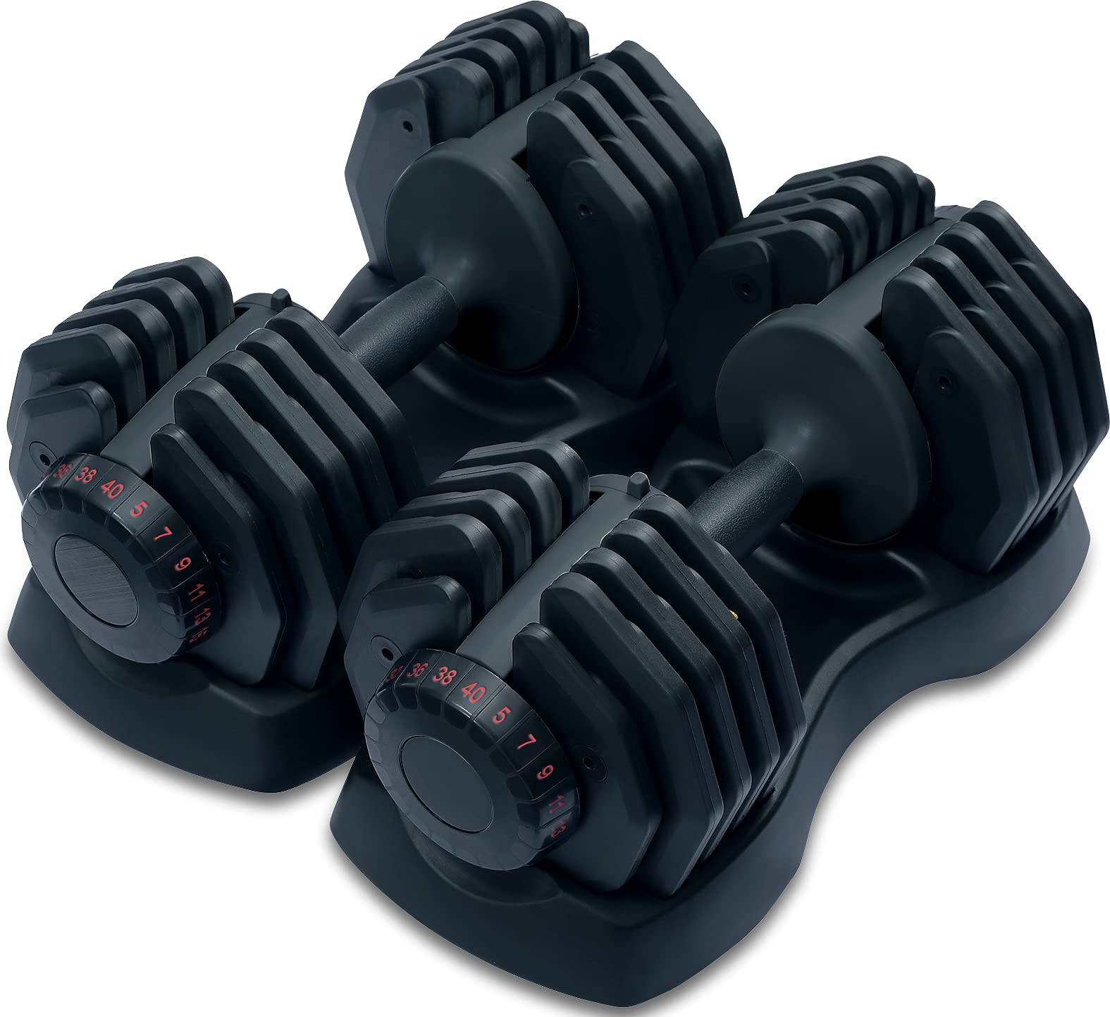 Sponsored Ad – Strongology Adjustable Smart Dumbbell 5kg to 40kg Home Fitness Training Weights Black