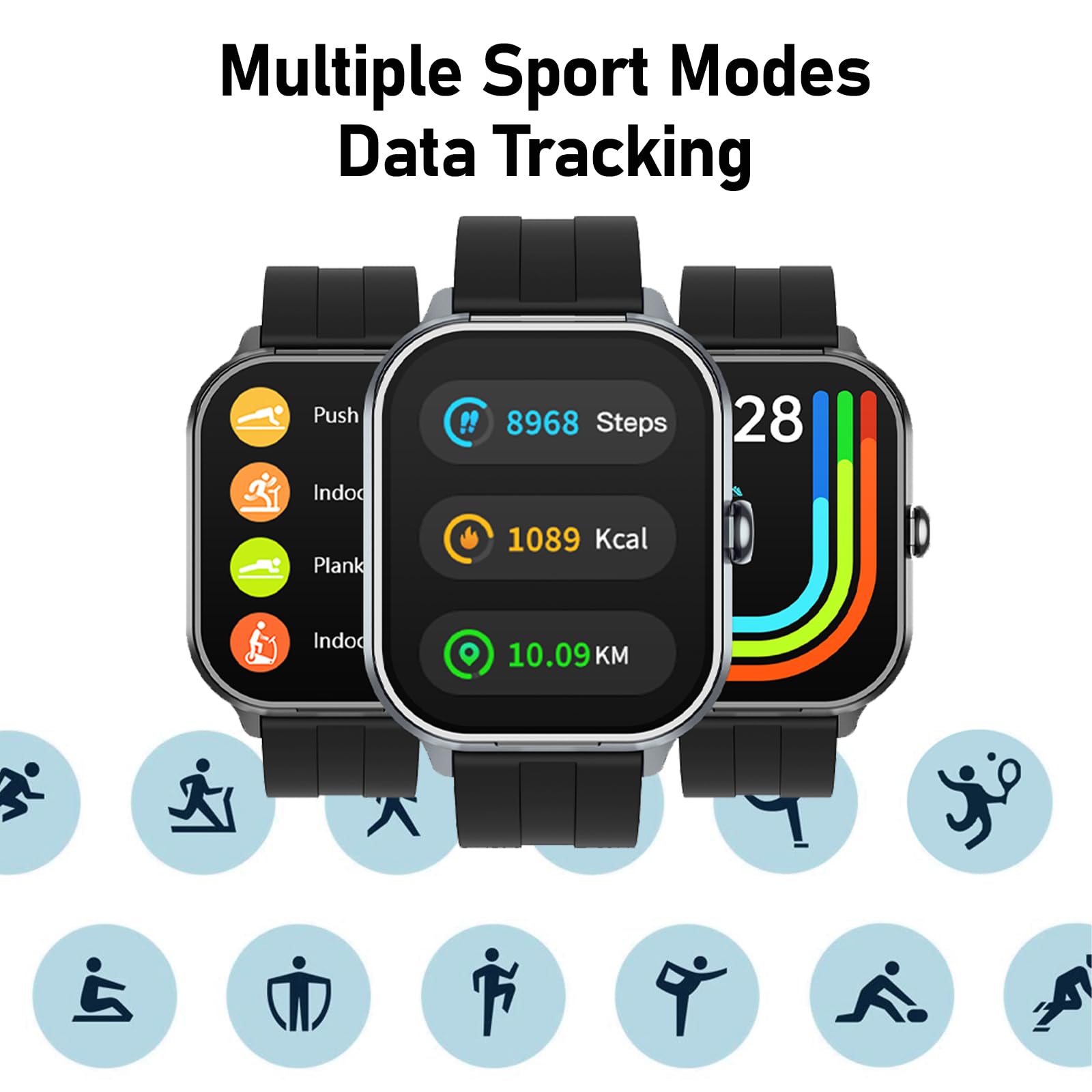 findtime Smartwatch 2 in 1 con cuffie, per la salute, fitness tracker, orologio sportivo, orologio da uomo, orologio da fitness, cardiofrequenzimetro, contapassi, cronometro attività