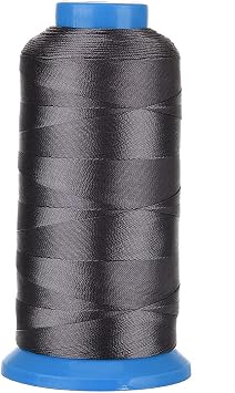 Selric [1500Yards / 20 Colors Available] UV Resistant High Strength Polyester ThreadII #69 T70 Size 210D/3 for Upholstery, Outdoor Market, Drapery, Beading, Purses, Leather Dark Gray