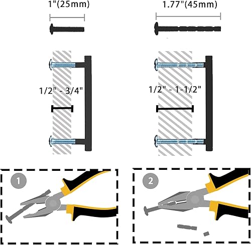 Miniatura 6 de Manijas de gabinete doradas para cajones, accesorios moleteados para cocina, baño, tocador, muebles, puerta de armario (6, dorado-5 pulgadas)