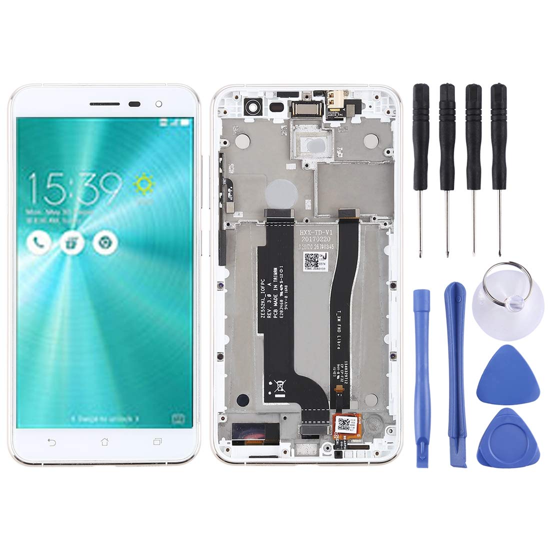 Ecran LCD complet avec châssis pour ASUS ZenFone 3 ZE552KL blanc - 7